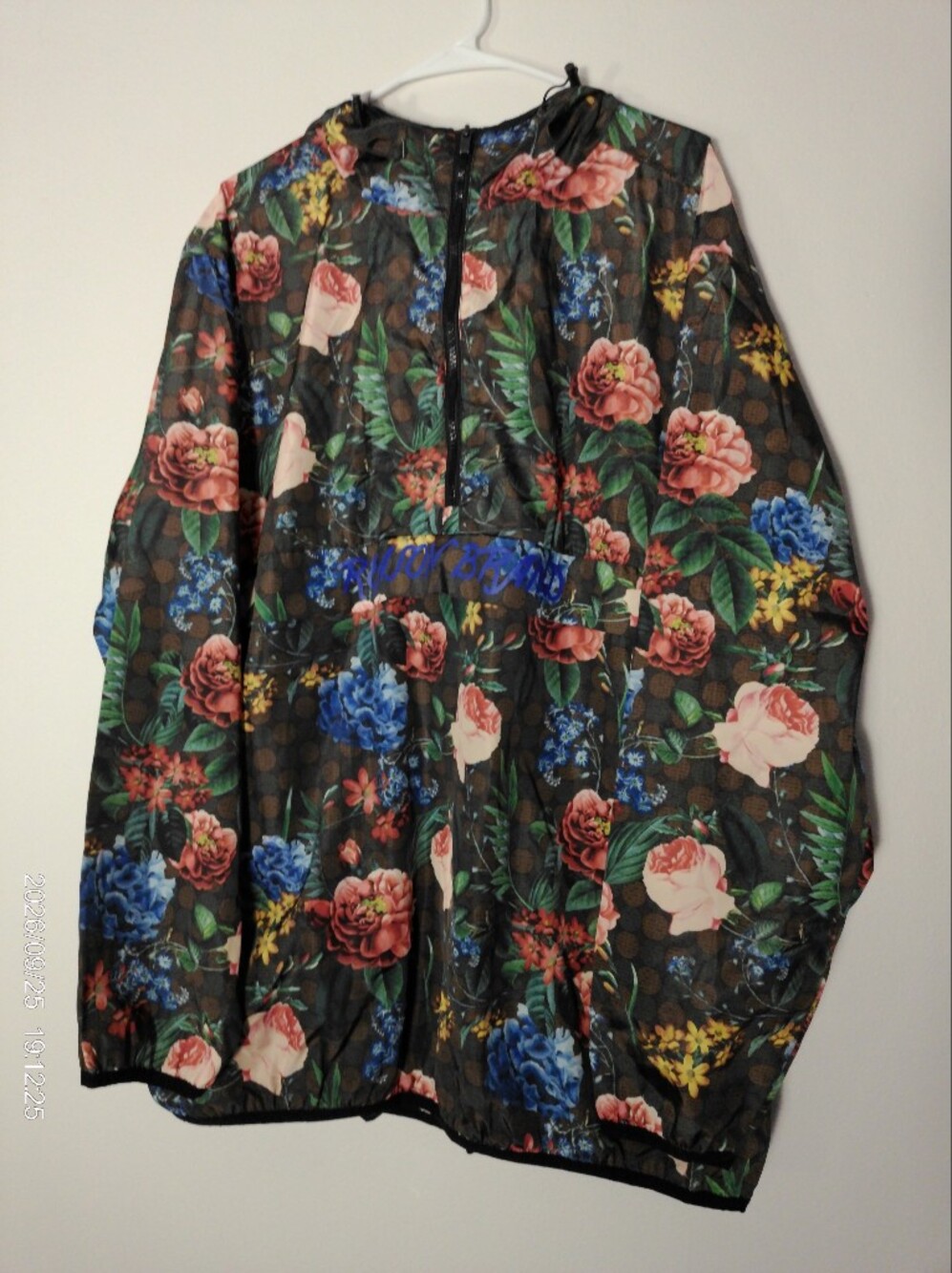 Reason Brand Bloom Floral Hooded Anorak Pullover Windbreaker